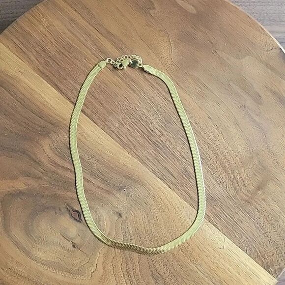 Jennifer Zeuner Flat Hamilton Necklace Gold Plated Designer Revolve Boho Vermeil - Picture 2 of 5